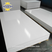 JINBAO 4x8ft 4x6ft color blanco 15mm 18mm lámina de pvc para puerta de baño